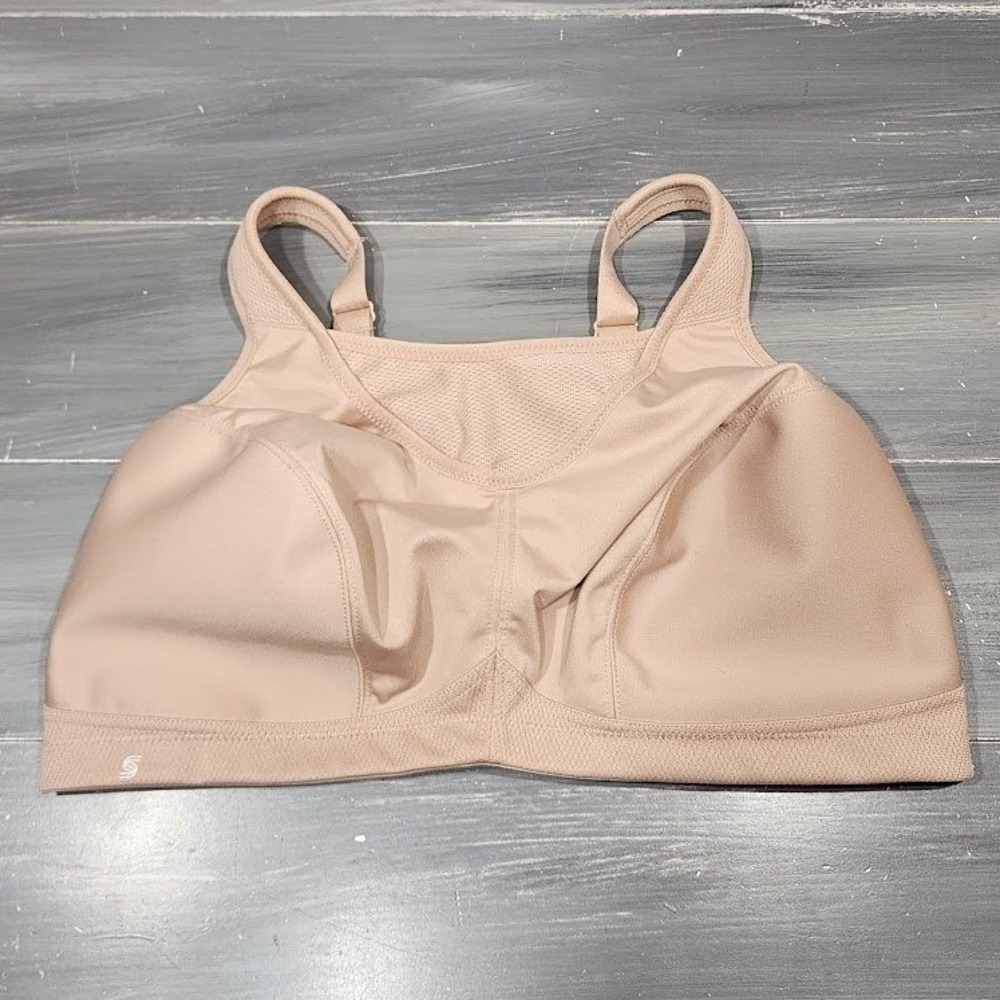 Glamorise‎ Sport Bra 44D Full Figure No Bounce Camisole Wirefree 1066 Beige
